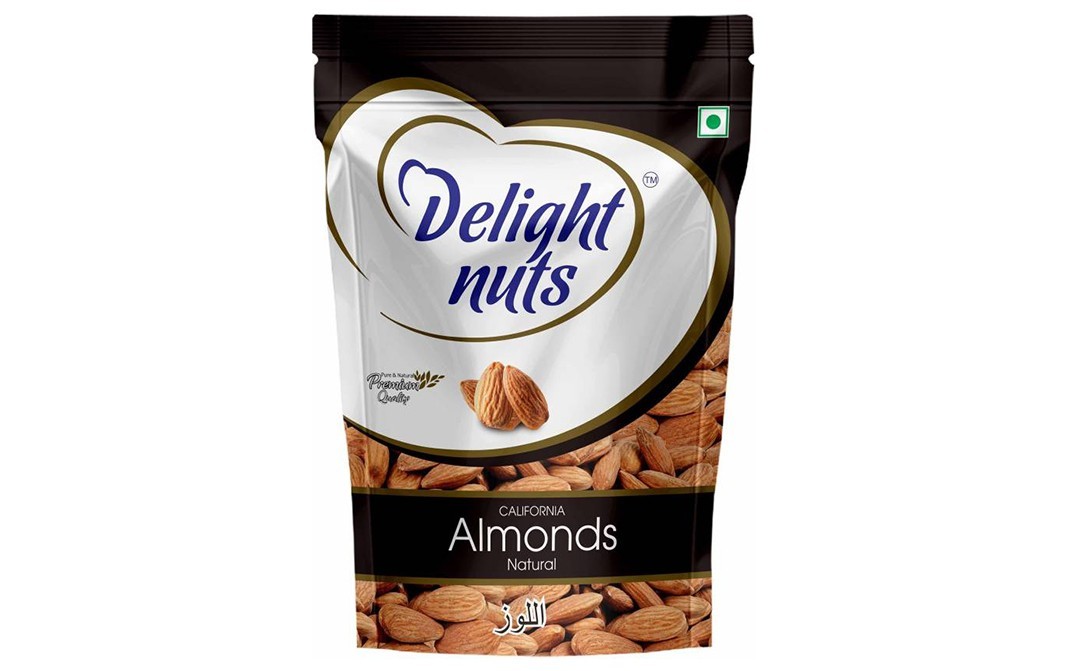 Delight Nuts California Almonds Natural   Pack  200 grams